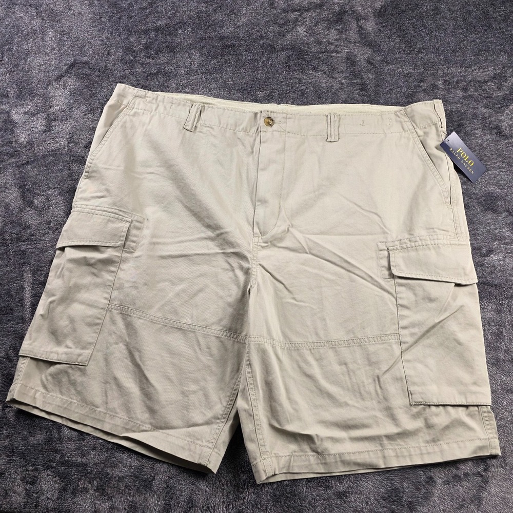 Polo Ralph Lauren Command Cargo Shorts Mens 48 Big Relaxed Fit Off White Ivory
